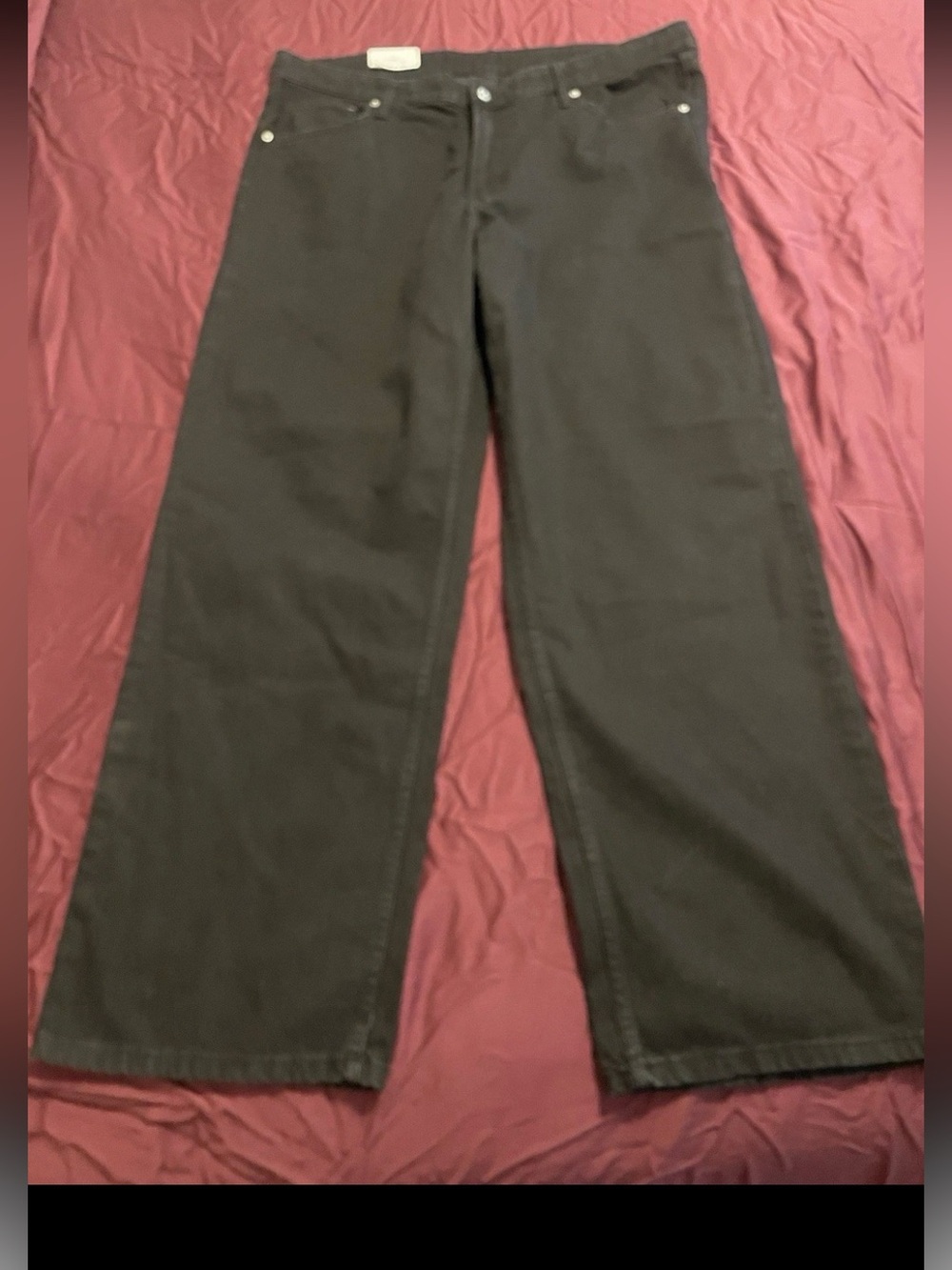 Women’s H&M Black Wide-Leg baggy denim Pants NWT new with tags size 18